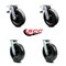 Service Caster 8 Inch Phenolic Swivel Caster Set with Roller Bearing 2 Total Lock Brake SCC SCC-TTL30S820-PHR-2-S-2 - alternate 3